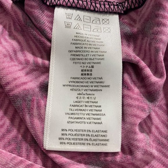 Michael Michael Kors Women Small Hot Pink Leaf Print Dress Exposed Back Zipper - Picture 4 of 6